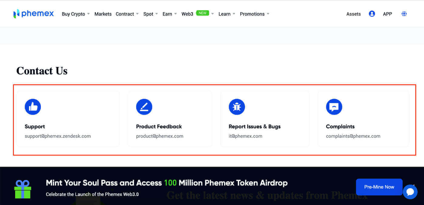 How to Contact Phemex Support