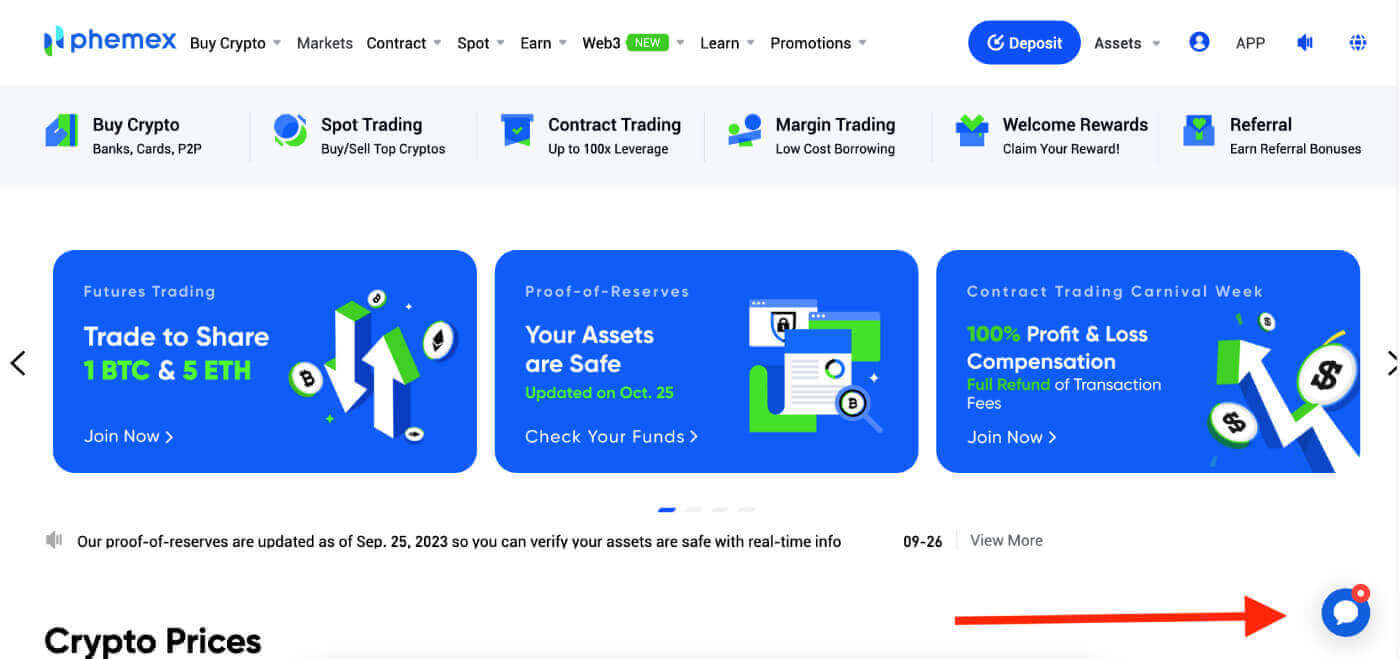 How to Contact Phemex Support