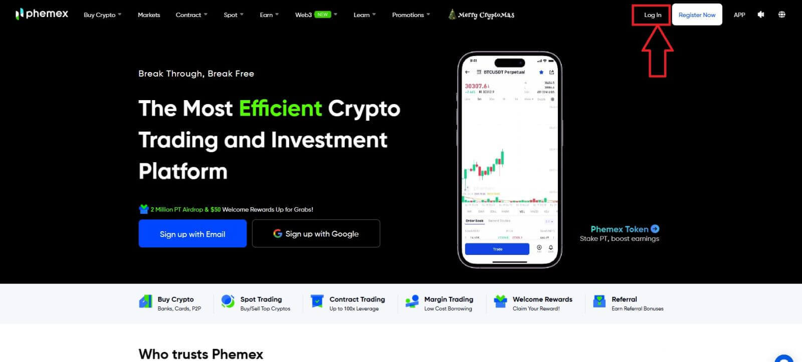 How to Login and Deposit on Phemex