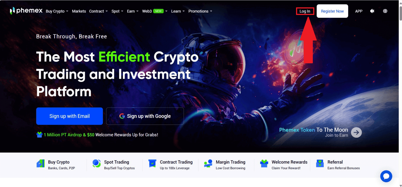 How to Login and start trading Crypto at Phemex