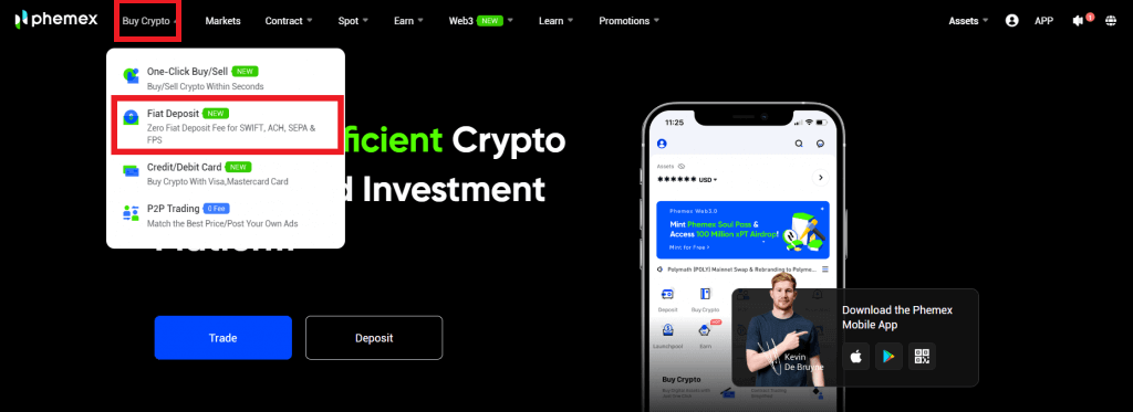 How to Open Account and Deposit into Phemex