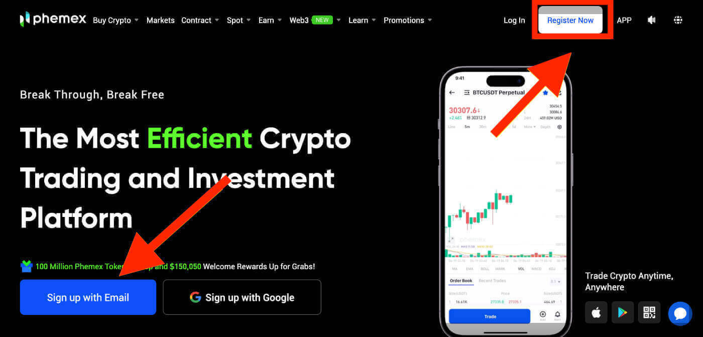How to Open Account and Deposit into Phemex