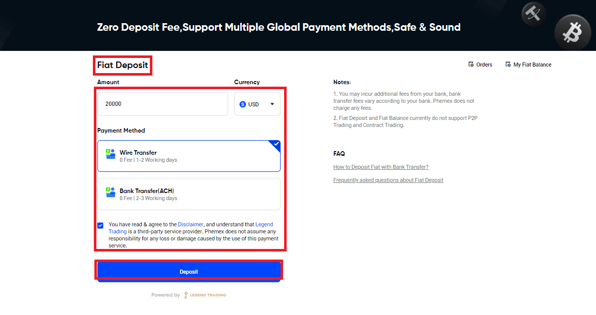 How to Sign up and Deposit to Phemex