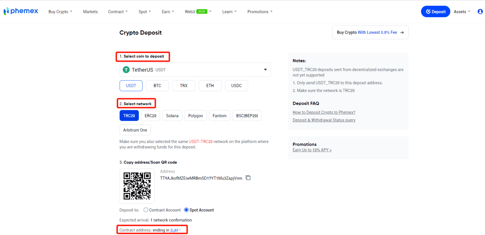 How to Withdraw and make a Deposit on Phemex