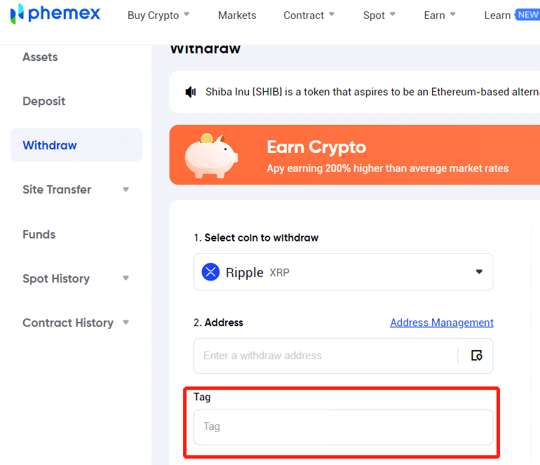 How to Withdraw and make a Deposit on Phemex